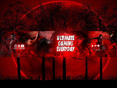 Gaming banner banner design social media youtube banner