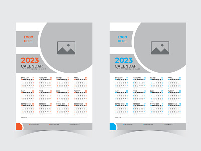 Wall Calendar Design 2023 Template 2023 calendar branding business calendar calendar corporate calendar print design vector