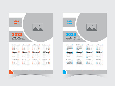 Wall Calendar Design 2023 Template