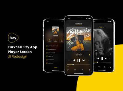 Turkcell Fizy App Redesign app fizy music player redesign screen turkcell ui