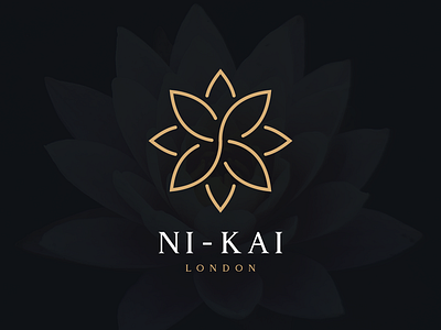 NI-KAI | London branding concept design graphic illustration japanese logo lotus flower ni kai restaurant sign sushi