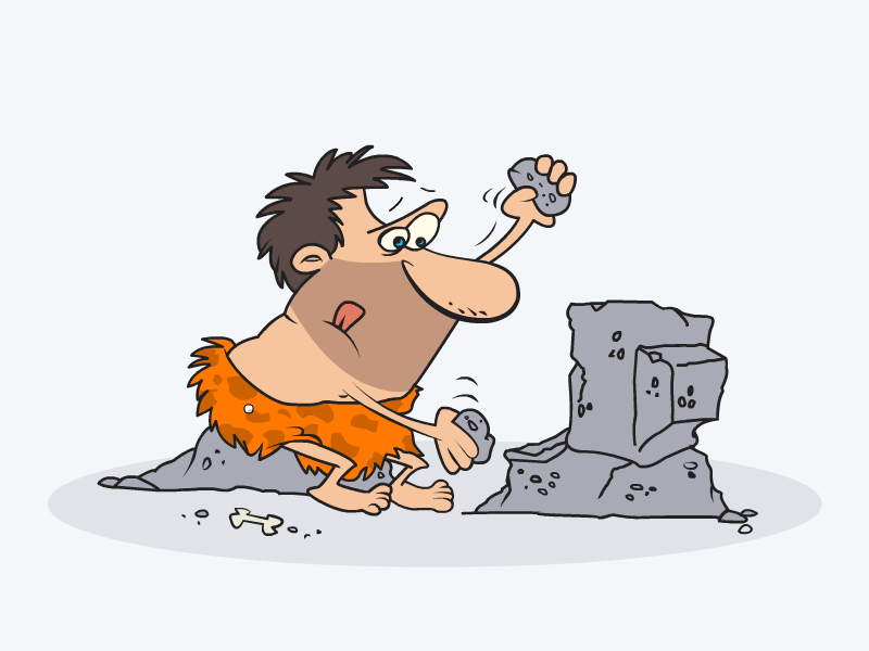 Stone Age Technology animation caveman computer design graphic illustration motion old technology vector