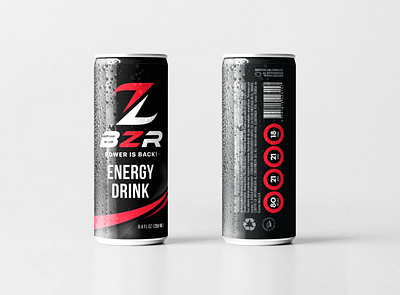 BZR Energy Drink bottle brand branding cold drink concept design energy energy drink pack packaging power sport strong