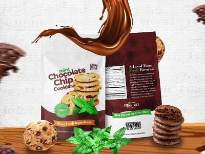 MINT CHOCOLATE CHIP COOKIES branding package design