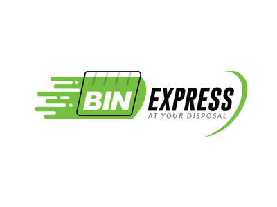 Disposal Bin Rentals Brand Identity Design best logo designer bin bin express bin logo creative disposal logo express express logo logo logo designer