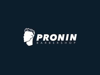 Pronin Logo barber barber logo beauty branding graphic design identity illustration logo logotype logotype design vector