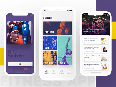 Fitness App app debut fitness iphone x ui