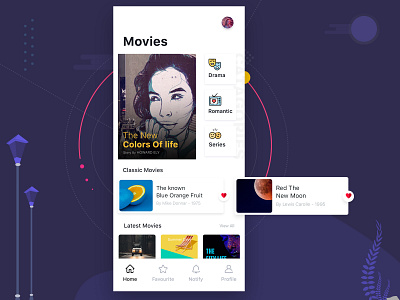Media Streaming Mobile App app design illustration ios iphone x mobile movie movie streaming streaming app trending ui