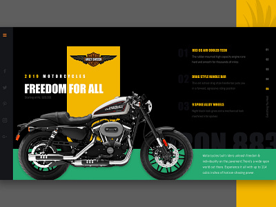 Product Web Banner banner harley davidson product uidesign uiuxdesign web website website banner