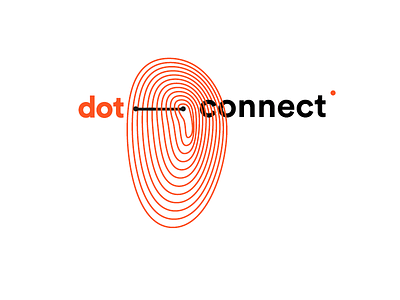 DotConnect logo - proposal bold dot fingerprint logo startup