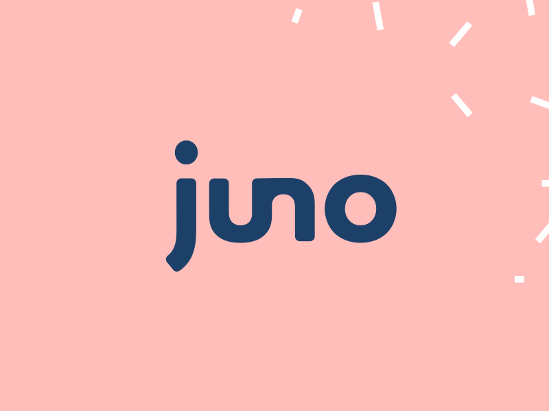 Juno baby - connecting expecting parents and professionals baby branding doula kids logo midwife mother pink pregnancy pregnant