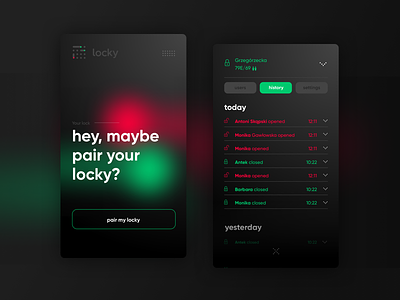 Locky - UX and UI design for IoT product