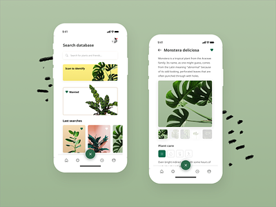 Planty - an urban jungle application for green thumbs app garden mobile organic pastel plants ui ux