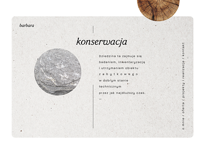 art conservator, a personal branding - art branding conservation earthy japanese minimal natural neutral stone ui web wood