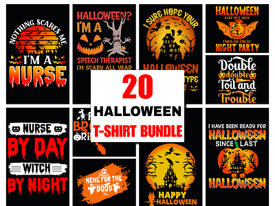 Halloween t-shirt Design Bundle