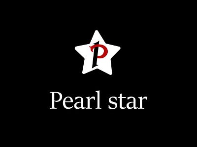 PEARL STAR  P LETTER LOGO CONCEPT