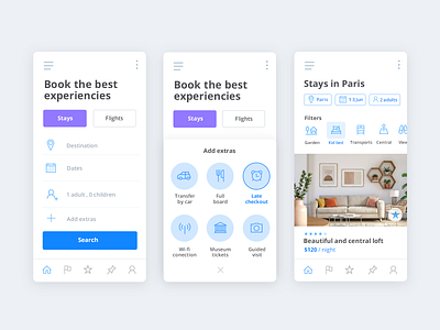 Accommodation booking app - Windows 10 Icons UI kit app justinmind ui ui design ui ux design ux ux desgin