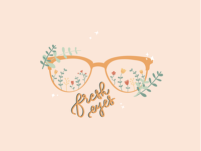 Fresh Eyes adobe illustrator doodleart floral illustration sticker