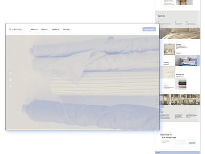 Website redesign: Landing Page Linen Shop
