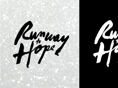 Runway to Hope rebrand WIP cancer charity fashion glittery id kids logo rebrand upscale