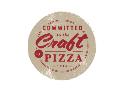 Uno's Commitment Seal brand id logo pizza restaurant seal