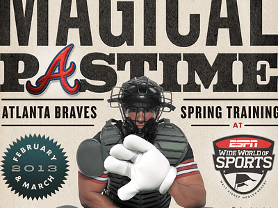 Atlanta Braves Spring Training at Disney braves disney espn mlb poster type wwos