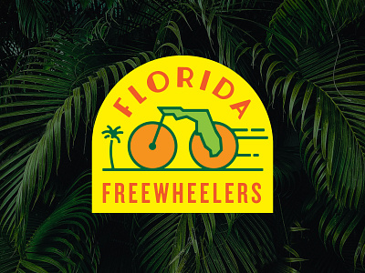 Florida Freewheelers Cycling Club badge florida logo tropical