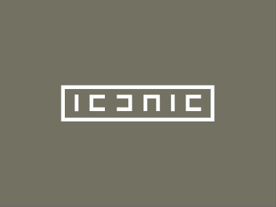 Iconic Attractions ID basic iconic identity logo shape based simple wordmark