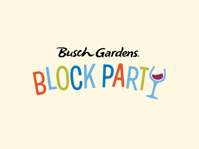 Block Party Nights at Busch Gardens event fun id logo loose theme park wine