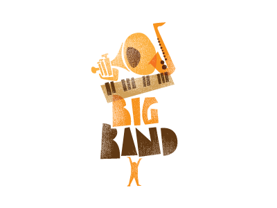 Big Band Event logo big id logo music rough warm