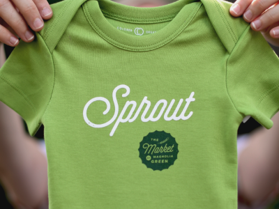 Farmers Market Onesie baby farmers market magnolia green onesie sprout wearable