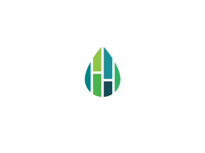 Home Hydro Gardens drop fresh h hydroponic id logo
