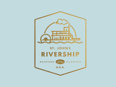 St. Johns Rivership Company ID crest florida logo paddlewheeler rivership