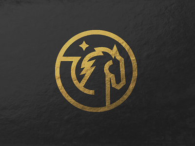 Pegasus gold icon line art pegasus ucf