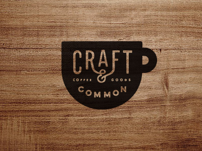 Craft & Common Coffee + Goods coffee hipster logo wood