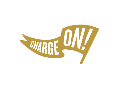 Charge On! knights pennant slogan spirit sticker ucf vector