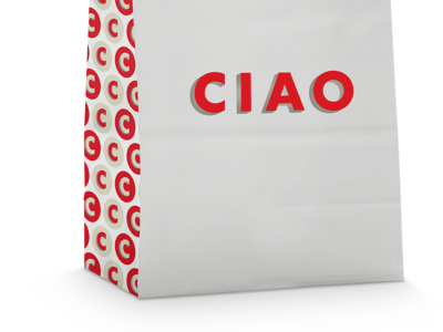 Ciao Italian Eatery ID - to-go bag identity logo packaging restaurant