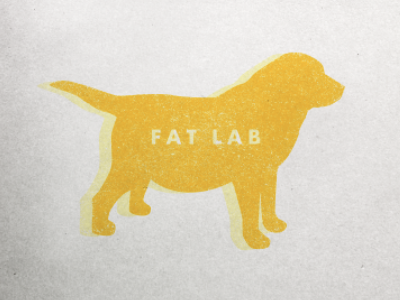 Fat Lab ID brand dog id logo product line yellow