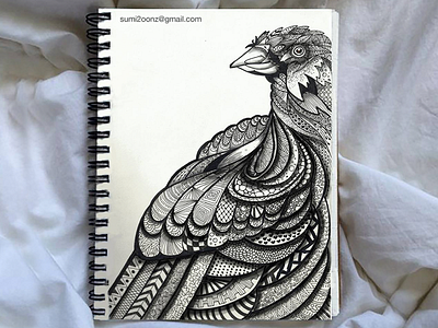 Bird mandala art bird happy inking happy me illustration ink inking mandala