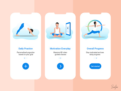 Onboarding Screen Design for Yoga Fitness App