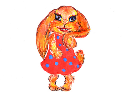 Рыжая крольчиха branding design graphic design illustration logo кролик смешные животные украина цифровая иллюстрация