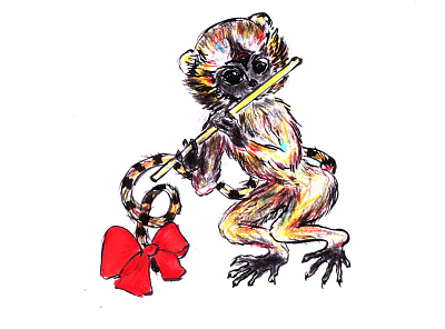 Флейтистка branding design graphic design illustration logo обезьянка смешные животные украина цифровая иллюстрация