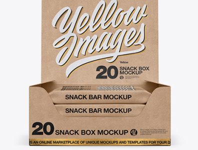 Download Psd Mockup 20 Snack Bars Kraft Box Mockup HQ design graphic design