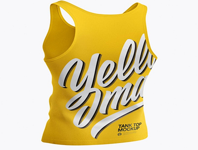 Download Psd Mockup Tank Top Mockup - Back Half Side View design graphic design