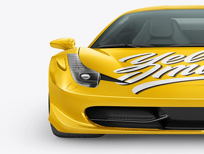 Download Psd Mockup Ferrari 458 Italia Mockup - Front view HQ branding design graphic design illustration logo