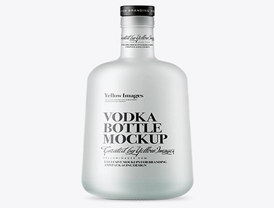 Frosted Glass Vodka Bottle Mockup HQ 3d animation app branding design graphic design illustration logo motion graphics typography ui ux vector