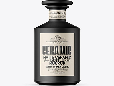 Download Psd Mockup Matte Ceramic Bottle Mockup HQ branding design graphic design illustration logo vector