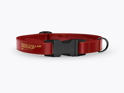 Glossy Dog Collar Mockup - Front View (High-Angle Shot) HQ 3d animation branding design graphic design illustration logo motion graphics ui vector