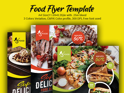 Food Flyer Template print template