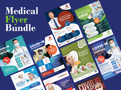 Medical Flyer Bundle Templates advertisement animation branding business corporate design flyer graphic design logo marketing multi purpose template ui